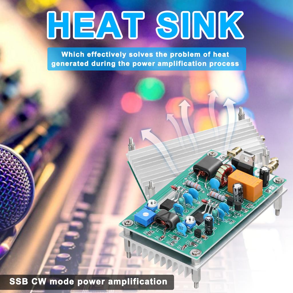 30 Вт 3-28 МГц Коротковолновый усилитель мощности CW SSB Линейный высокочастотный усилитель мощности готов