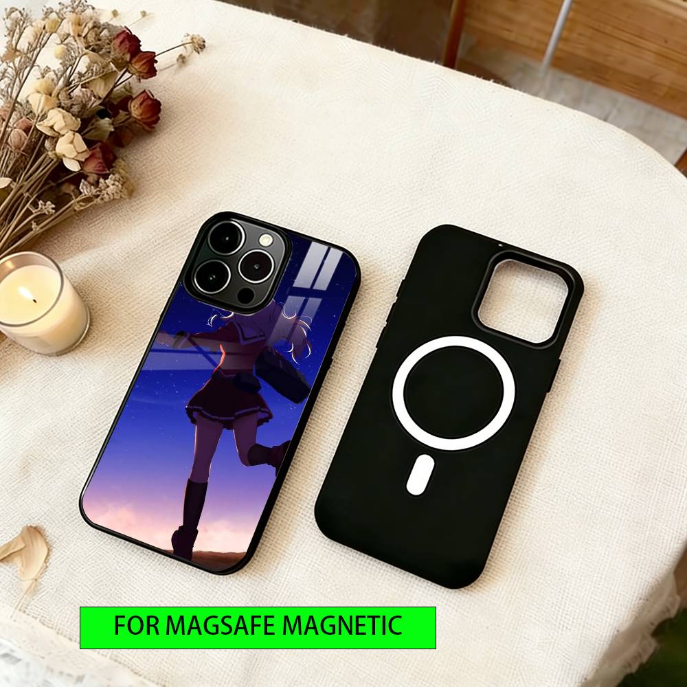 Чехол для телефона Angel Beats для iPhone 17, 16, 15, 14, 13, 12, 11 Plus, Pro, магнитный, для беспроводной зарядки Magsafe
