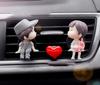 Car Air Outlet Clip Decoration Air Freshener Cute Cartoon Couples Action Figure Balloon Ornament Gift Auto Interior Accessories