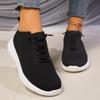 Casual Breathable Mesh Lace Up Sports Sneakers Women 2025 Autumn Comfort Soft Sole Running Shoes Non Slip Low Heel Sneakers