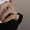 Геометрическое простое кольцо из стерлингового серебра 925 пробы Нишевое кольцо на мизинец Простое кольцо на мизинец