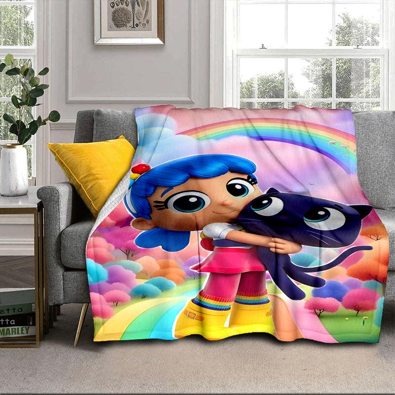 Rainbow Kingdom Adventure Blanket Flannel Blanket for bed, sofa, Camping, Hiking, Picnic Essentials, gift for family Fan gifts