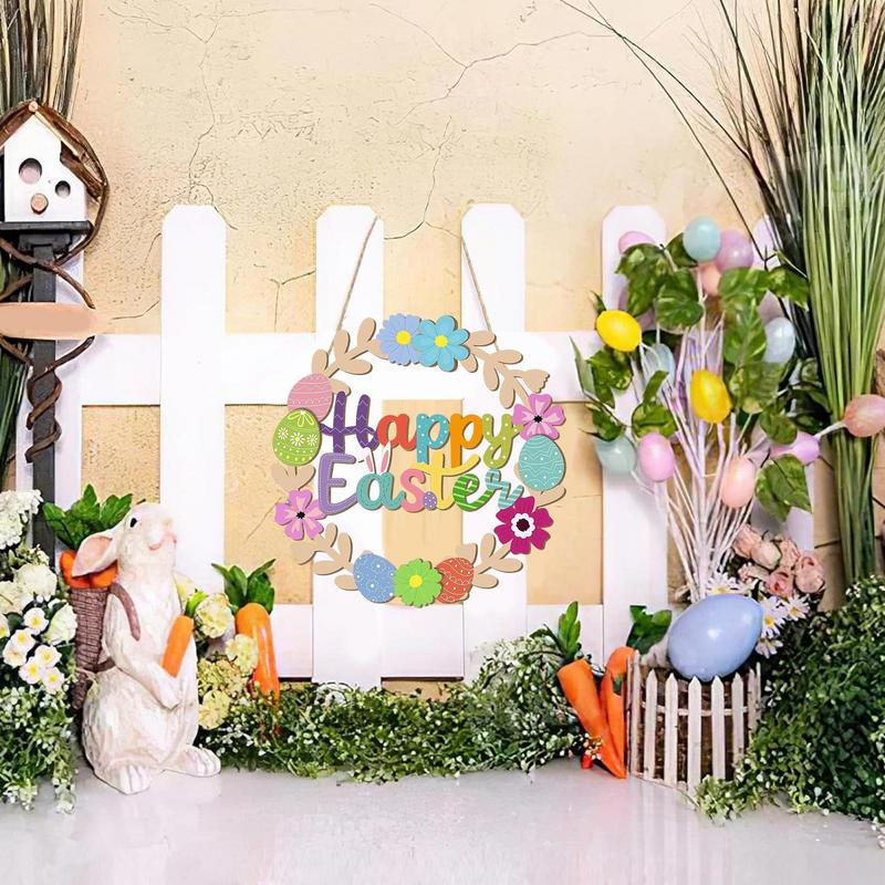 Пасхальные украшения для входной двери Деревянные пасхальные таблички для входной двери Весенние настенные украшения для дома Фермерский дом для двора Крыльцо Стена