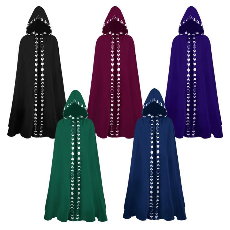 Плащ Мантия Пальто Куртка Викка Роба Средневековый Плащ Шаль Хэллоуин Опера Косплей Ларп Костюм Ведьмы Волшебника Для Взрослого Ребенка