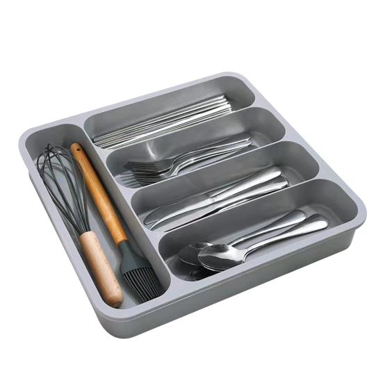 Ящик для хранения столовых приборов. Классификационная организация. Расширяемая большая емкость с несколькими отделениями. Лоток для посуды. Вилка. Палочки для еды. Ящик для ложки. Посуда.