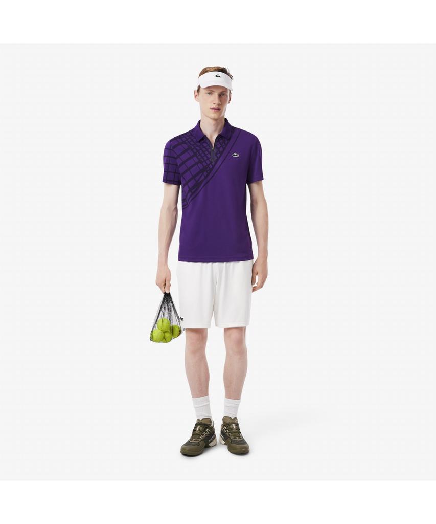 LACOSTE Men'S Tennis Half-Zip Short-Sleeve Polo Shirt Dh4756-55N Hxl