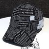 Unisex Newspaper Design Cap Casual Graffiti Printing Baseball Cap Adjustable Hats For Women Men Street Hip Hop Hat