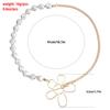 Jewelry Highlight Imitation Pearl Ccb Beaded Splicing Chain Necklace Female Geometric Hollow Flower Necklace