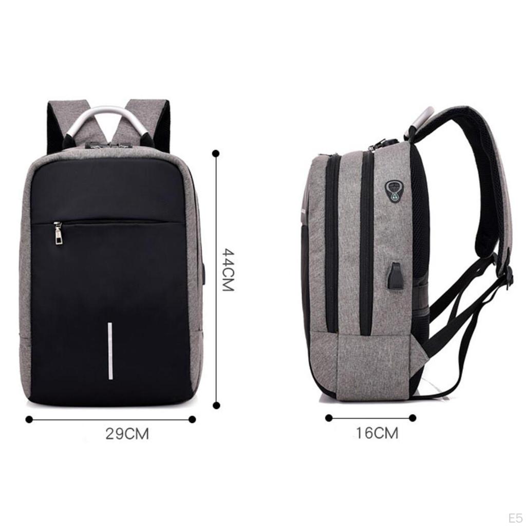 Рюкзак для ноутбука, студенческая книжная сумка, износостойкий рюкзак, книжная сумка с USB-портом для офисных пеших прогулок