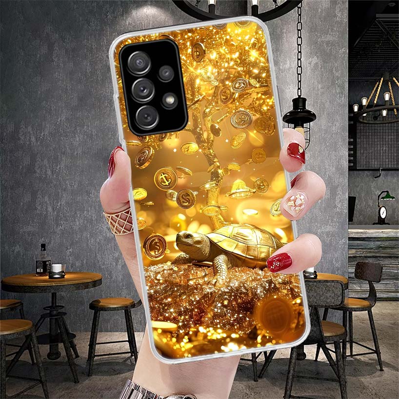 Мягкий чехол для телефона с тонким золотым узором для Samsung Galaxy A12 A22 A32 A52 A72 A02S A51 A50S A71 A70 A31 A20S Note 20 Ultra S