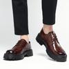 Formal Men's Thick Soled Leather Shoes Fashionable Minimalist Style Leisure Business Party Office Wedding Men's Adult Shoes