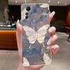 Case For Xiaomi Redmi Note 12S Clear Luxury Fashion Butterfly Flower Soft TPU Silicone Back Cover Transparent Jelly Phone Case