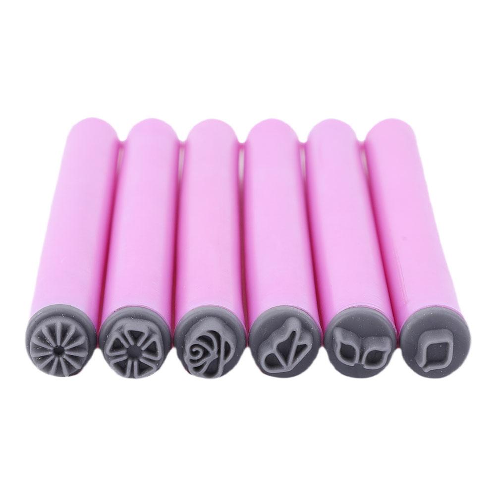 6PCS Nail Art Stamp Pen Set Easy To Use Nail Art Pen Set Nail Stamp Pen DIY Nail Art Tools for Girls and Women Home DIY