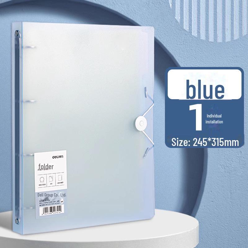 Папка-регистратор формата А4 с четырьмя отверстиями, бумагой для проверки пробивки отверстий и большим объемом для хранения.