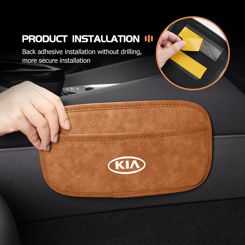 ASP1 Car Seat Side Self-adhesive Hanging Storage Bag Multi-Functional Organizer Tool For KIA Stinger Optima Cerato Soul Venga Forte