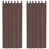 VidaXL Тюлевые шторы на петлях 2 шт. коричневые, сетчатая занавеска, прозрачная занавеска, оконный тюль, отделка 4102265