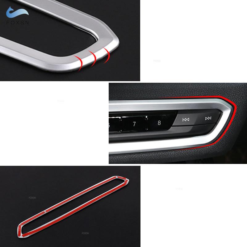 For BMW 3 Series G20 G28 ABS Chrome Car Interior Center Console Panel Volume Control Frame Cover Protective Trim