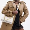 Coach Juliet 25 Logo Zip Closure Leather Shoulder Tote Bag Medium Women handbags Chalk CW640-B4HA
