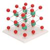 Модель структуры кристалла CsCI. Модель молекулярной структуры органической химии для студентов.