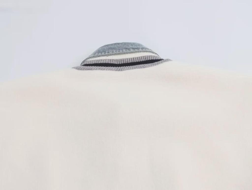 Женский европейский джинсовый вязаный кардиган-свитер