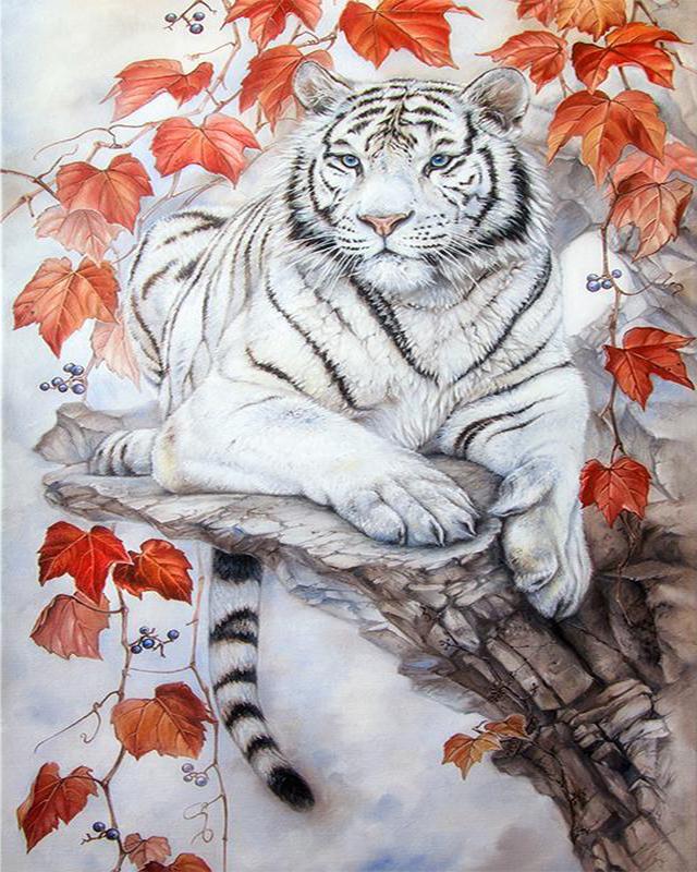 Набор для алмазной живописи животное 5D DIY Алмазная вышивка Белый тигр картинки из стразов мозаика распродажа набор для рукоделия