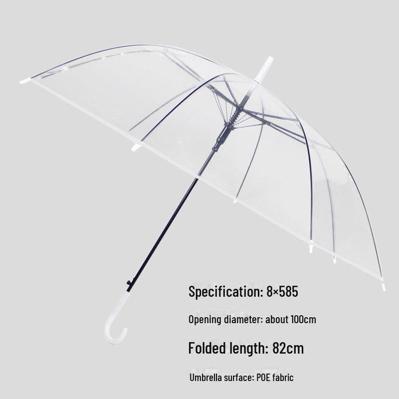 EVO Custom Transparent Eco-Friendly Automatic Umbrella with Long Handle - Perfect for Advertising and Gifts