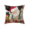 Рождественская атмосфера Санта-Клаус с принтом наволочка для дома, гостиной, украшения дивана, квадратная подушка, наволочка