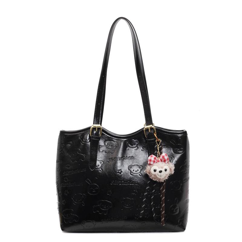 Высококлассная контрастная сумка большой вместимости женская 2025 новая модная дорожная на плечо сумка-тоут для студенток