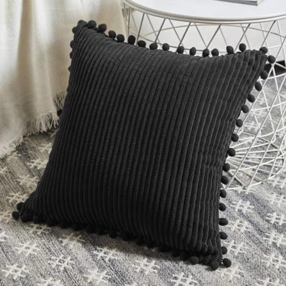 Corduroy Pillowcase Square Sofa Pillow Cover Practical Bohemia Throw Pillow Cover  Car