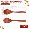 10Pcs Wooden Spoons 17cm/6.7 Inch Wooden Honey Spoons Home Eating Spoon Kitchen Utensil for Kitchen Cooking Party