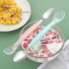 Stainless Steel Baby Feeding Spoons Silicone Heads Gentle on Gums Suitable for Everyday Use
