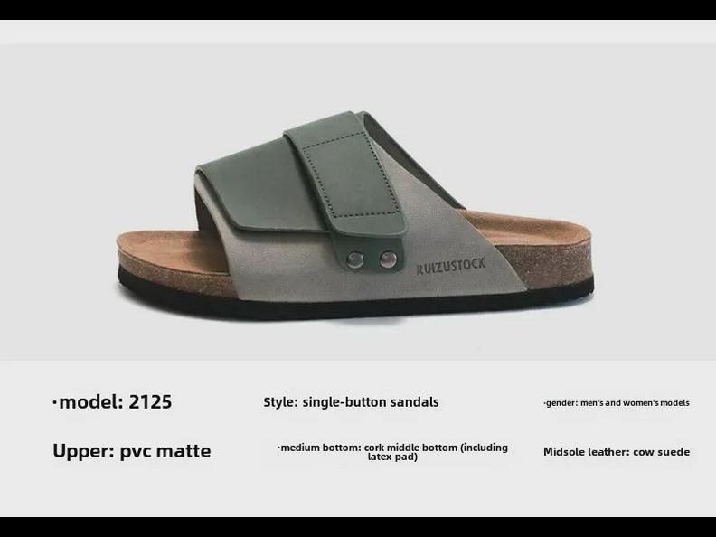 Мужские тапочки из пробки RUIZUSTOCK: Осенние и летние пляжные сандалии, водонепроницаемый нубук