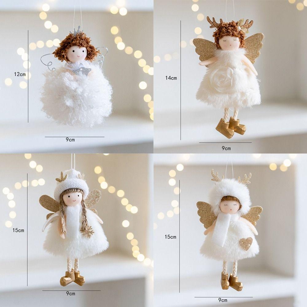 Angel Girl Christmas Angel Doll Drop Ornaments Hanging Pendant Plush Toy Pendant Party Gift Old Man Snowman Xmas Tree Pendant
