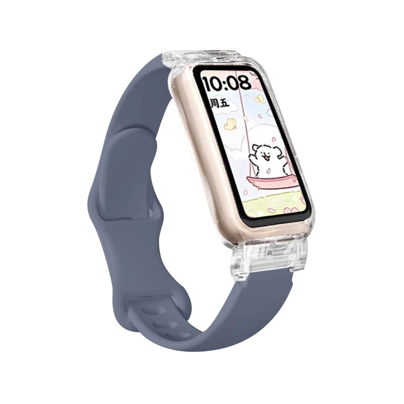 Прозрачный чехол+Ремешок для Huawei Band 10/9/8 Аксессуары Спортивный силиконовый браслет pulseira correa для Huawei Band 10 9 NFC/8 NFC