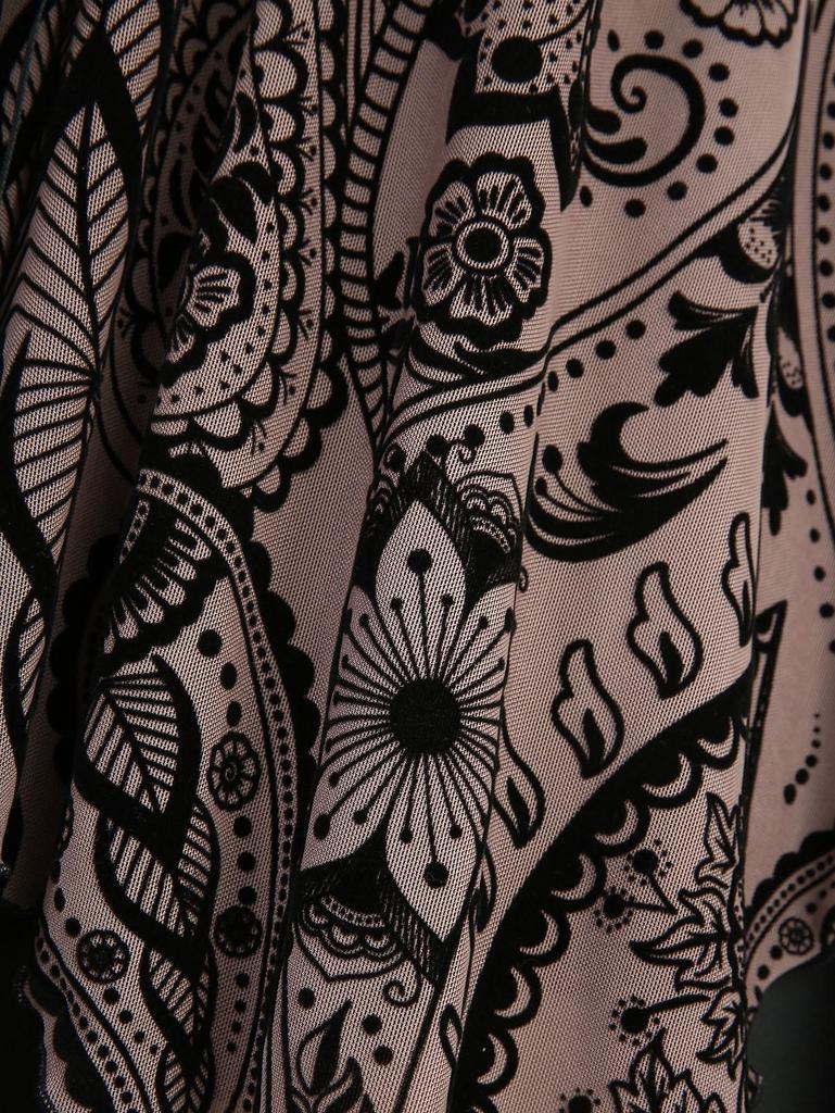 Rosegal Plus Size Floral Mesh Flocking Lace Up Layered Handkerchief Cami Top