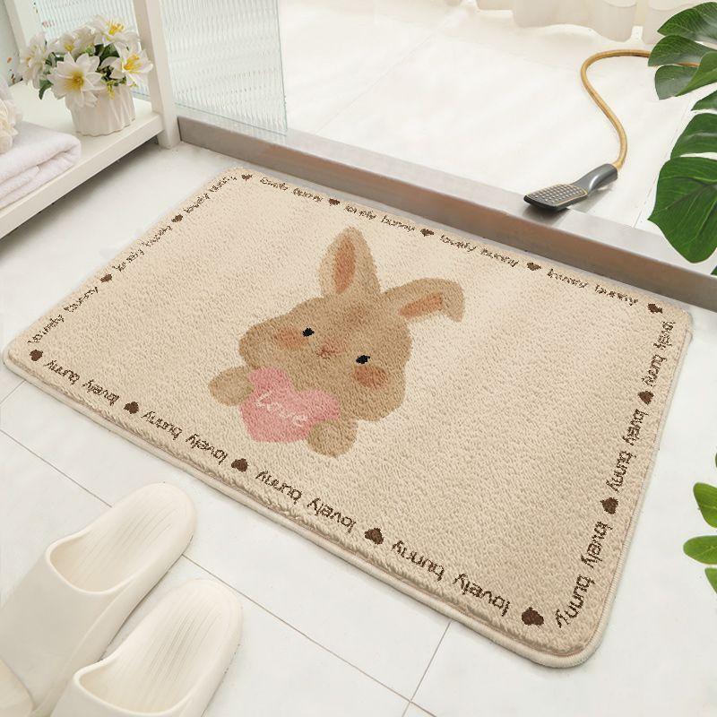 Впитывающий коврик для ванной комнаты Милый коврик для ванной двери Грязный Нескользящий коврик Ковер для туалета Коврик для двери туалета Бытовой