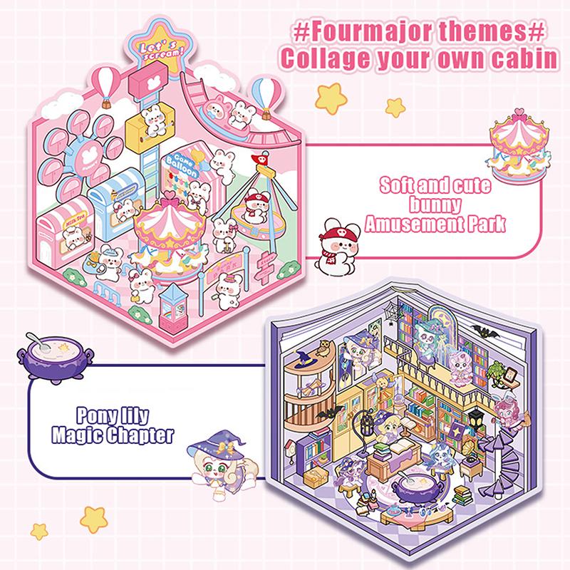 1 комплект креативных наклеек для домашних животных 3D милые мультяшные наклейки для ландшафтного дизайна Kawaii Capybara наклейки подарки