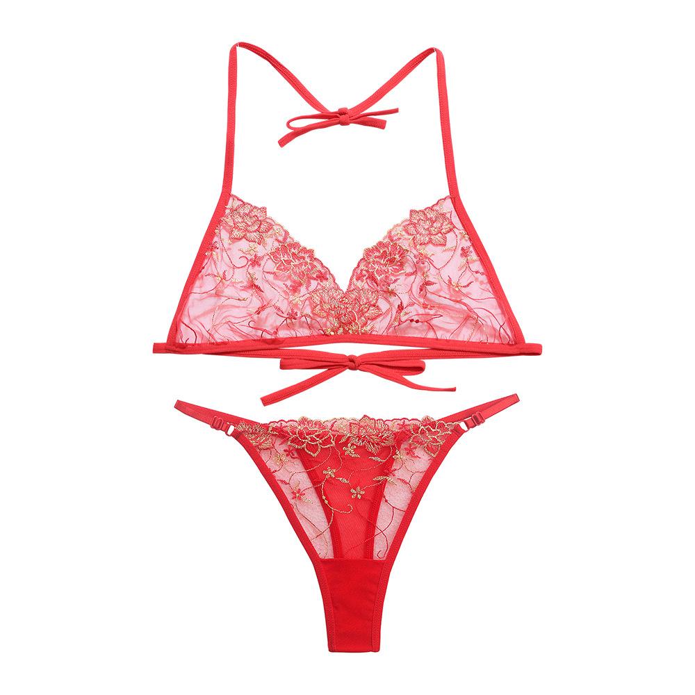 Прозрачный сексуальный соблазнительный бюстгальтер с регулируемым ремнем на вышивке