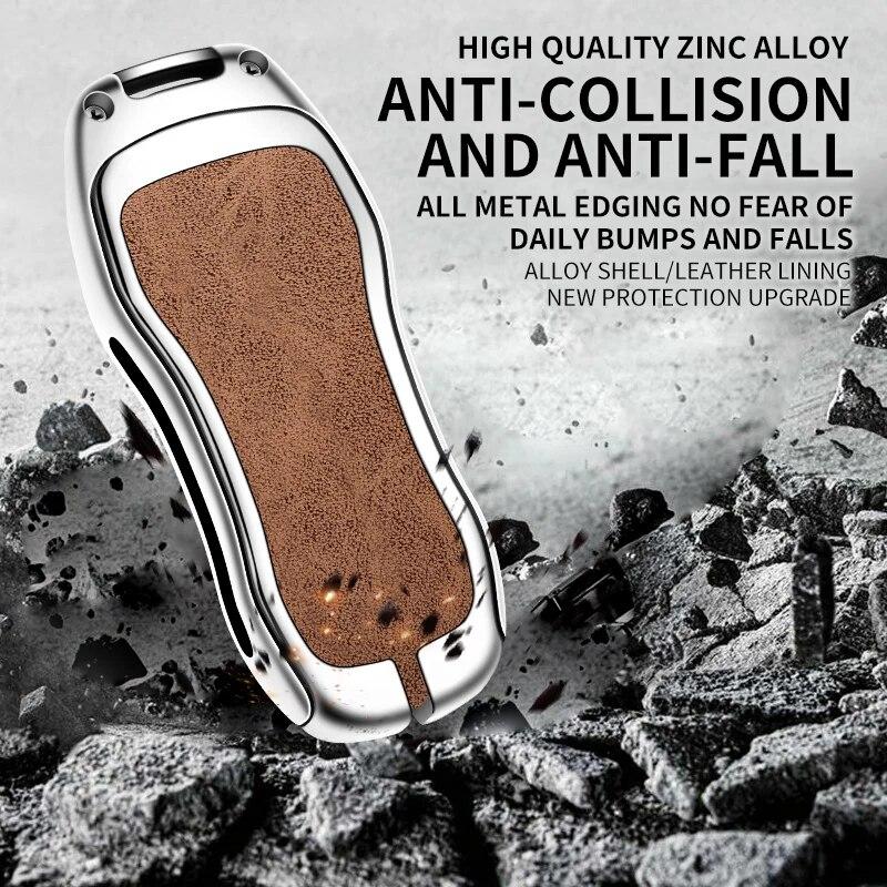 Чехол для дистанционного ключа автомобиля из цинкового сплава, брелок для Porsche Panamera Cayenne 971 911 9YA Macan Boxster, брелок для ключей, автомобильные аксессуары