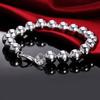 925 Sterling Silver 10mm Round Bead Chain Bracelet, Fashionable and Charming Jewelry