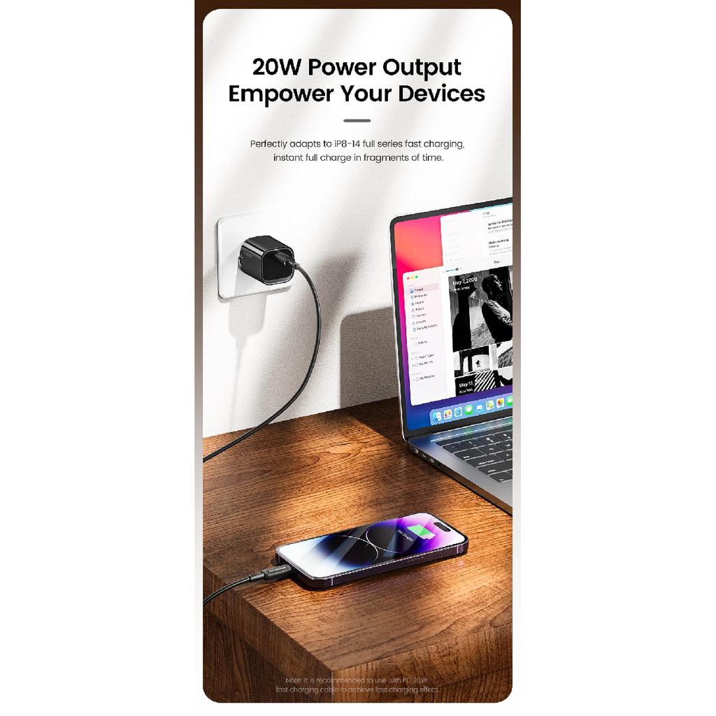 Toocki 20 Вт USB-зарядное устройство PD Быстрое Type-C GaN-зарядное устройство для iPhone 16 15 14 13 12 Pro Max Xiaomi 15 12 Samsung S23 Mini Зарядное устройство для телефона