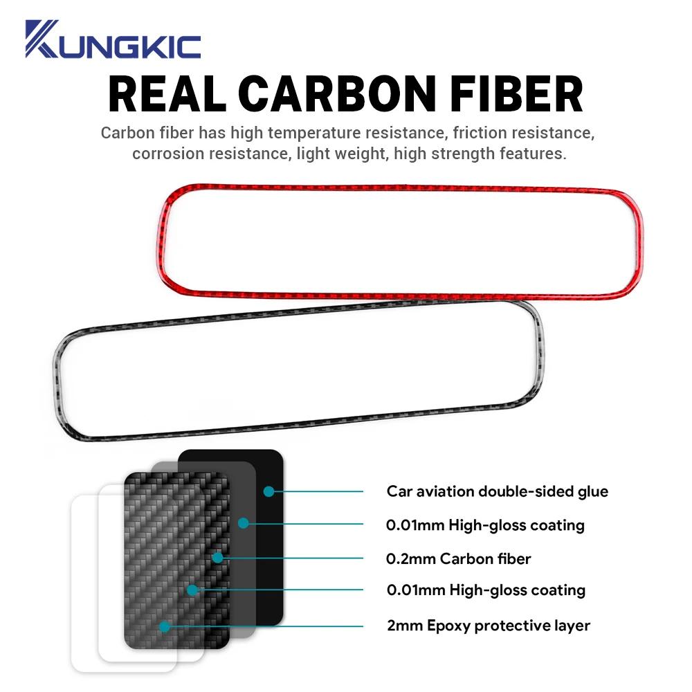 Carbon Fiber Interior Sticker for Fiat Panda 2013-2025 LHD RHD Center Console Trim