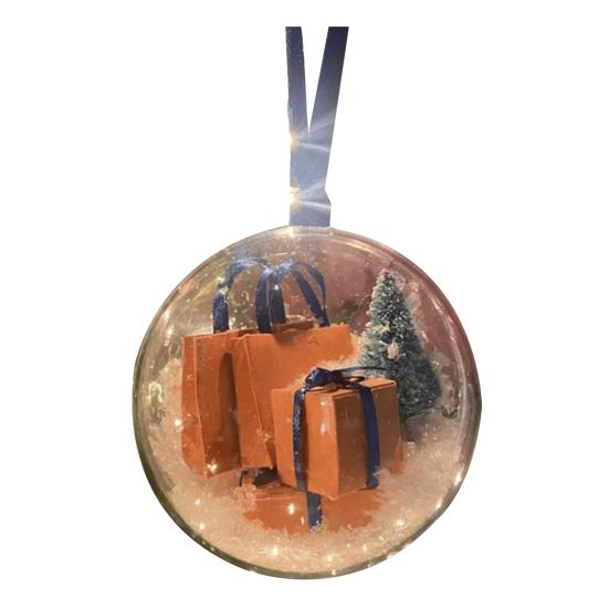 Забавные мини-упаковки, украшение, мини-экспресс-коробка, прозрачный шар, украшение, рождественская елка, подарочная коробка, подвесные украшения