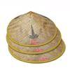 1Pc Chinese Retro Bamboo Rattan Fisherman Hat Handmade Weave Straw Bucket Hat Tourism Rain Dance Props Cone Fishing Sunshade Hat