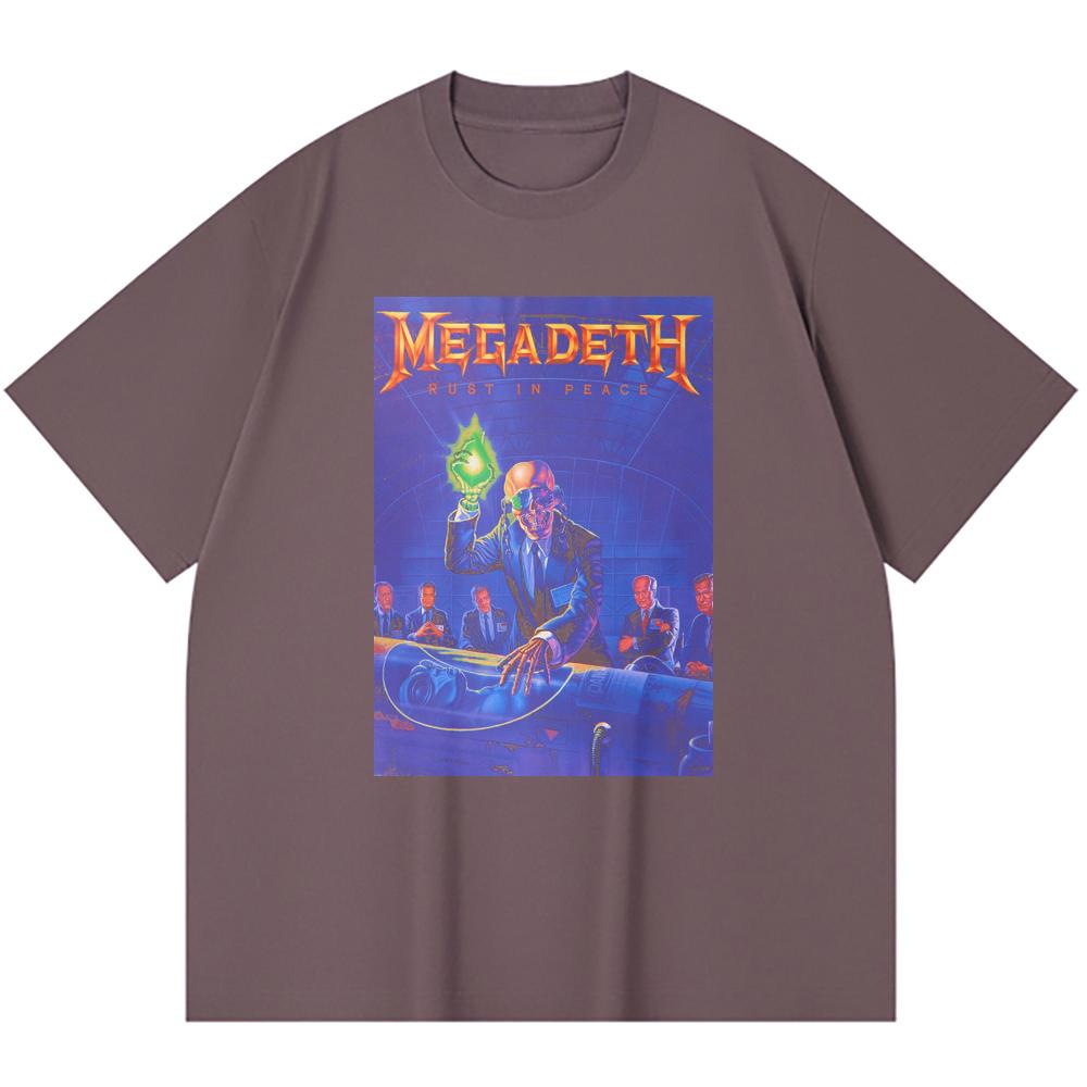 Хлопковая футболка плотностью 230 г/м² 100% Хлопок Heavy Metal Футболка с принтом рок-группы Популярная музыка Унисекс Тяжелая хлопковая футболка