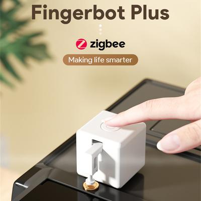 Tuya Zigbee Fingerbot Plus Smart Switch Bot Finger Robot Button Pusher Onebot Smart Home Voice Control Work For Alexa Goole Home