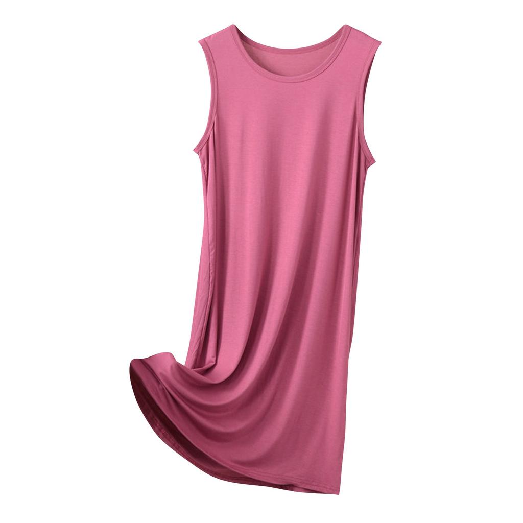 Женская модная ночная рубашка больших размеров, пижама-сарафан средней длины