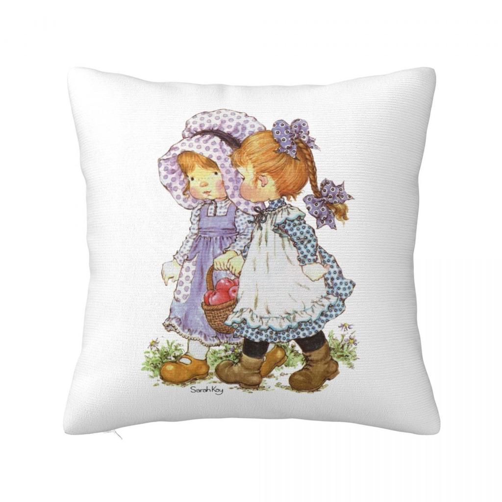Sarah Kay Girl Square Pillowcase Pillow Cover Polyester Cushion Zip Decorative Comfort Throw Pillow for Home Sofa
