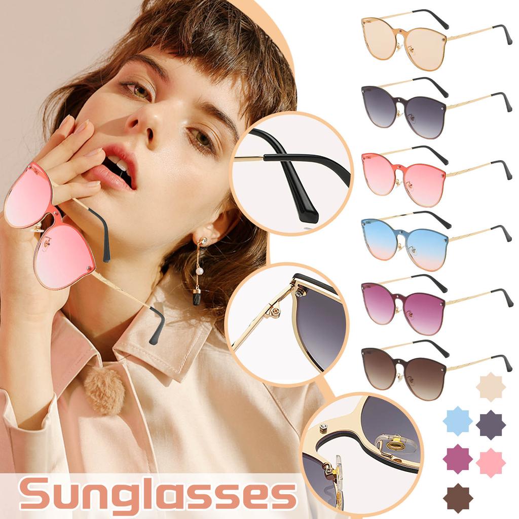 Солнцезащитные очки для взрослых, винтажные овальные солнцезащитные очки с защитой от ультрафиолета, зеркальные градиентные солнцезащитные очки