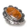 Wood Jasper Gemstone Handmade 925 Sterling Silver Gift Jewelry Ring Size 7 P7r68
